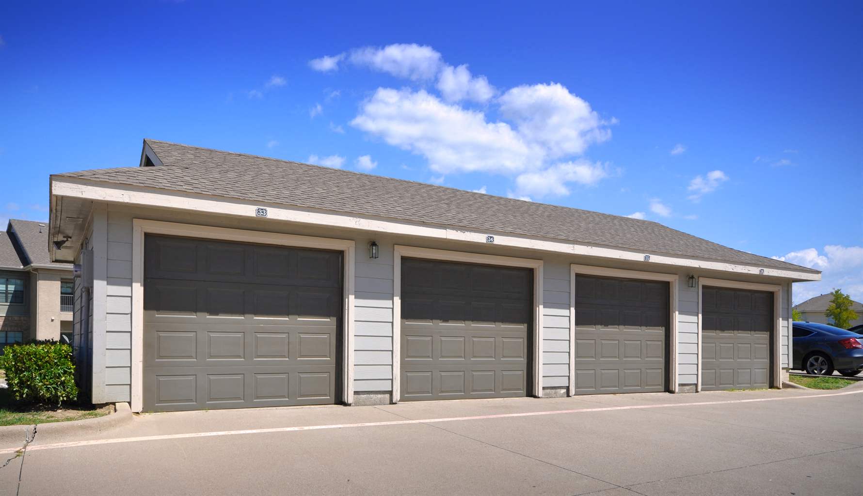 On Site Garages at Stoneleigh on Cartwright Apartments, J Street Property Services, Texas