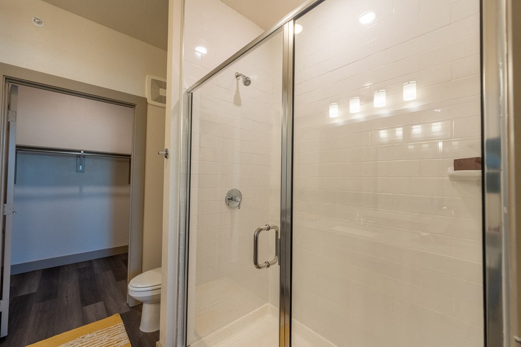 the master bathroom | nathan homes at One Preston Station, Celina, 75009