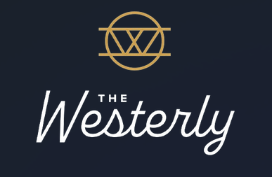 The image shows a logo with the text "THE Westerly" in a stylized font, with a circular symbol above the text.