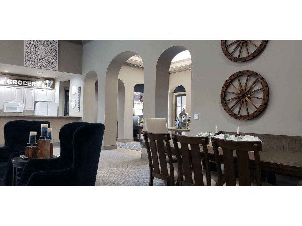 Beautifully Remodeled Clubhouse at Stoneleigh on Cartwright Apartments, J Street Property Services, Mesquite, TX