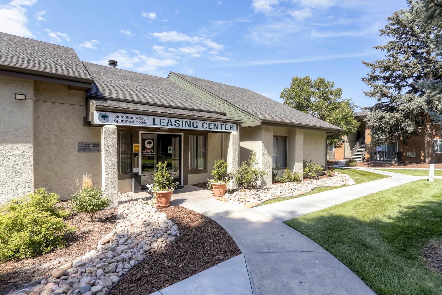 Our Leasing Office at Greentree Village Apartments in Denver, Colorado
