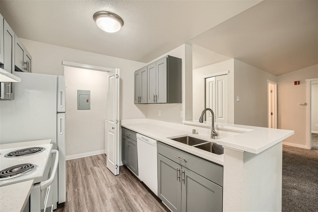 Kitchen & Laundry Room at Bellwether Apartments in Olympia, Washington
