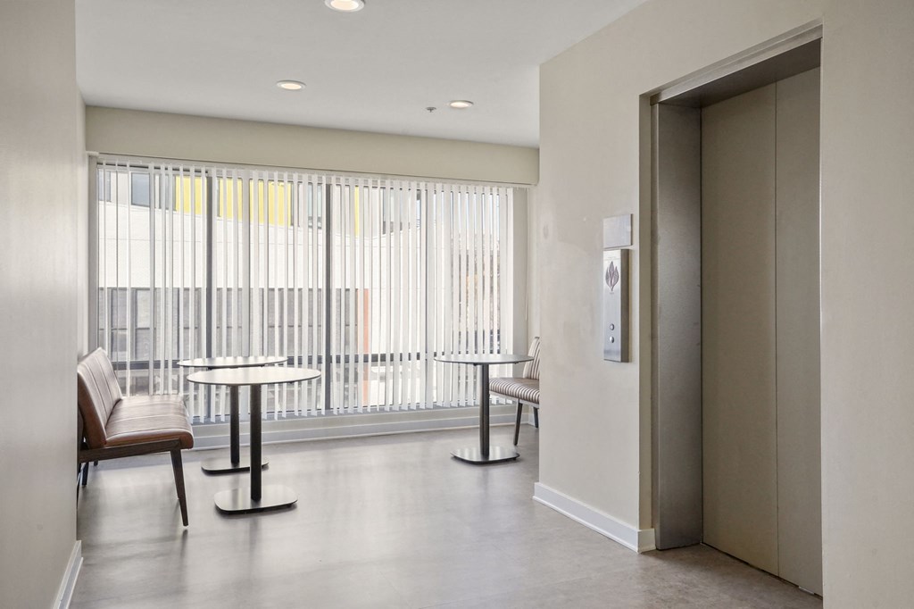 Our Apartment Building Elevator at Sleek Lofts Apartments in Denver, Colorado