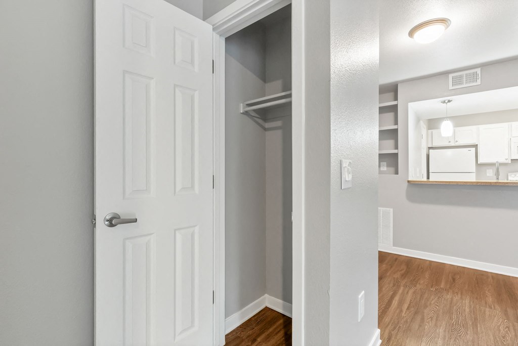 A Coat Closet off of the Living Room at The Buttes Apartments, Colorado