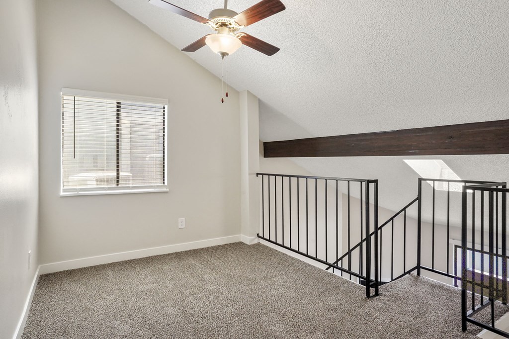An upstairs loft at Hilltop View Apartments