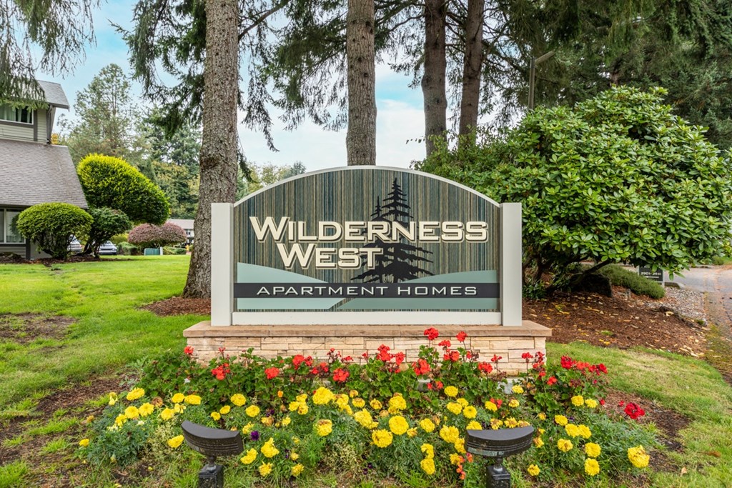Wilderness West Apartments Monument Sign in Olympia, Washington