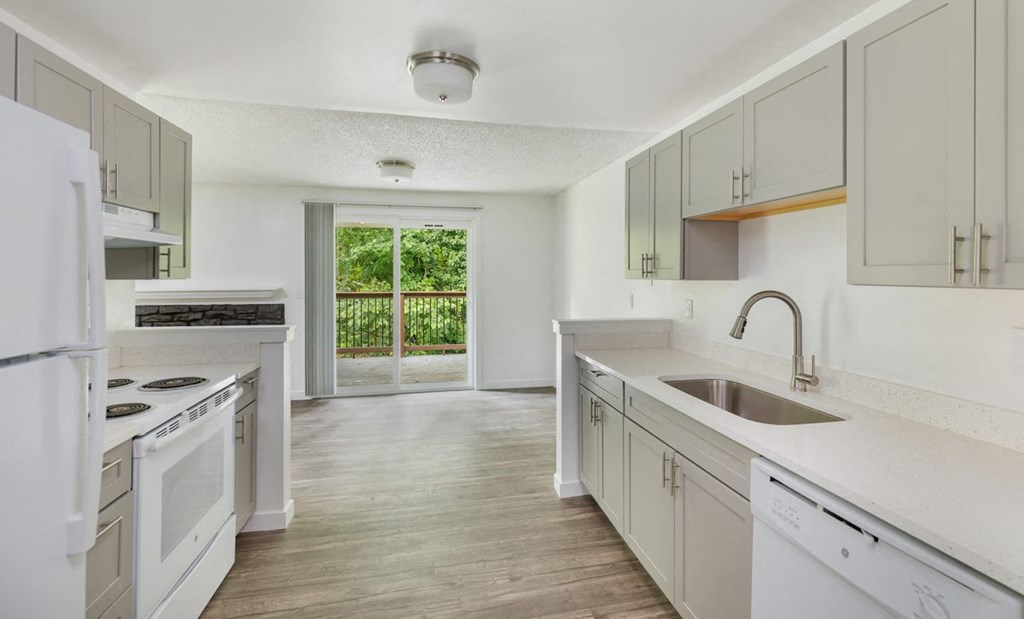 Interior Kitchen at Wilderness West Apartments in Olympia, Washington