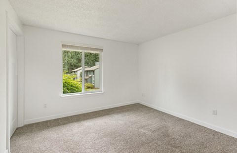 Our Apartment Bedroom at Wilderness West Apartments in Olympia, Washington