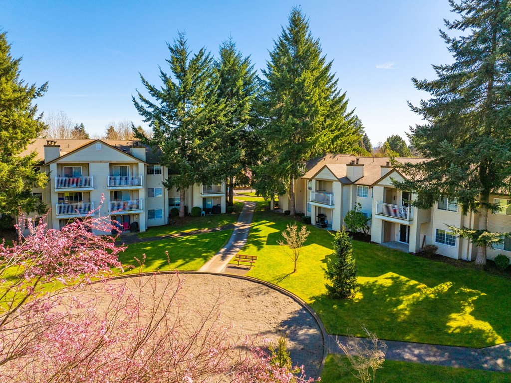 An aerial view of Capital City in Lacey, WA