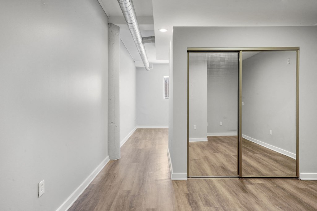 Our Apartment Bedroom at Sleek Lofts Apartments in Denver, Colorado