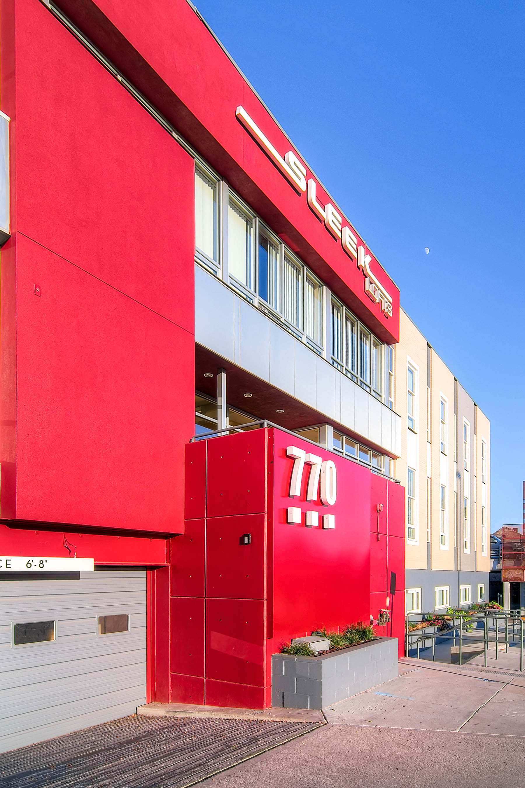 Our Parking Garage Entrance at Sleek Lofts Apartments in Denver, Colorado