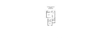 Our 1 bedroom, 1 bathroom apartment floor plan at The Regency Apartments in Lacey, Washington