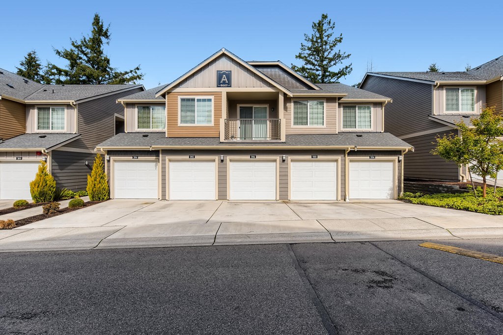 Exterior Buildings with Garages at 5100 Summit Apartments