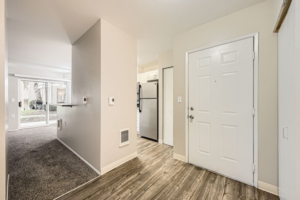 Apartment entry of a two-bedroom two-bath apartment at Capitol City in Lacey, WA