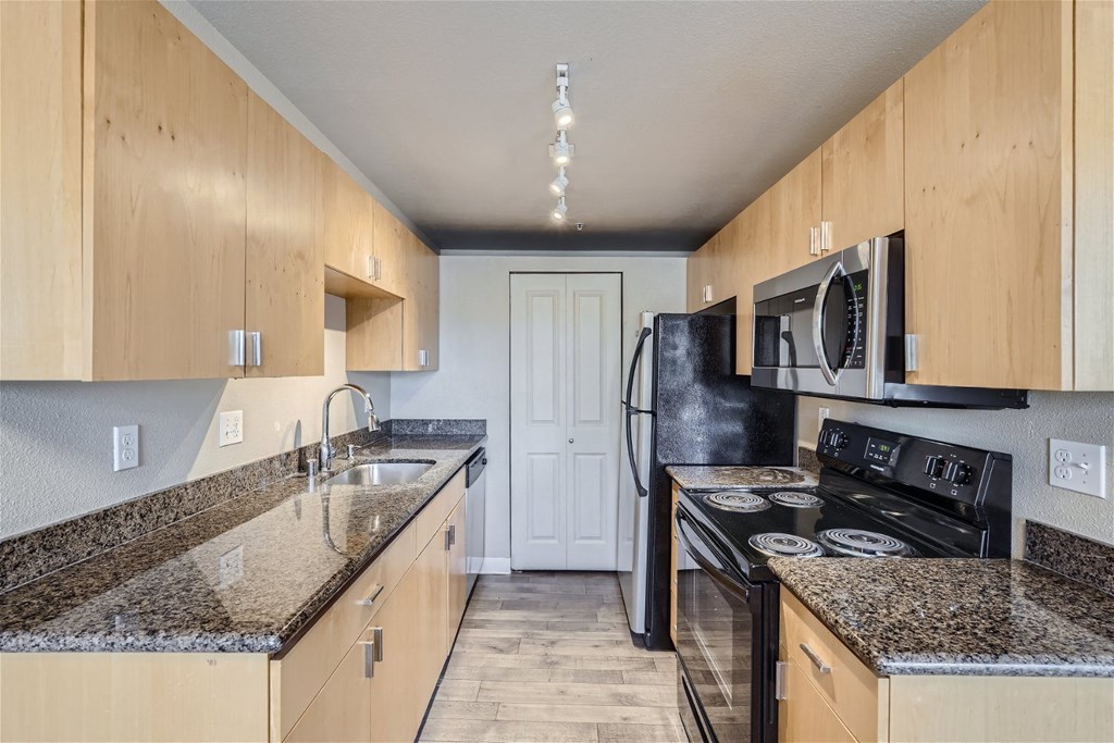 A Renovated Kitchen at Ladera Apartments