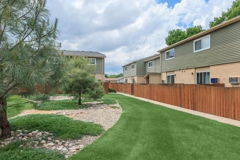 Our courtyard at Alder Square Townhomes Apartments