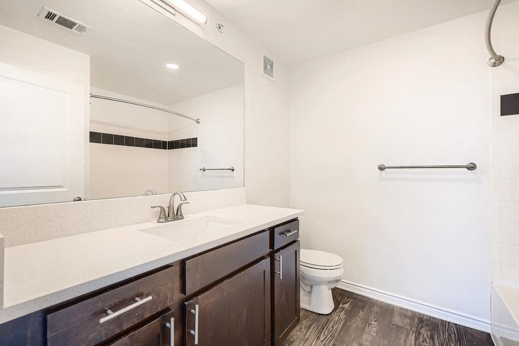 A Bathroom at Fox Run Lofts Apartments