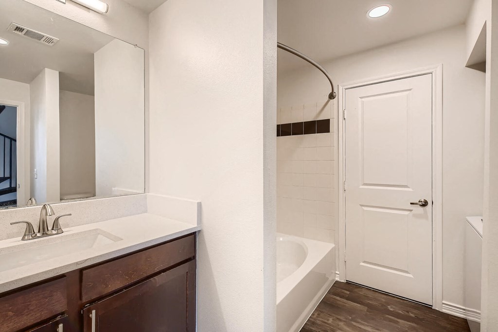 A Typical Bathroom at Fox Run Lofts
