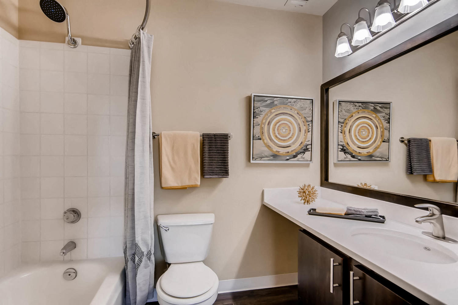 A Typical Bathroom at Eagles Landing at Church Ranch Apartments