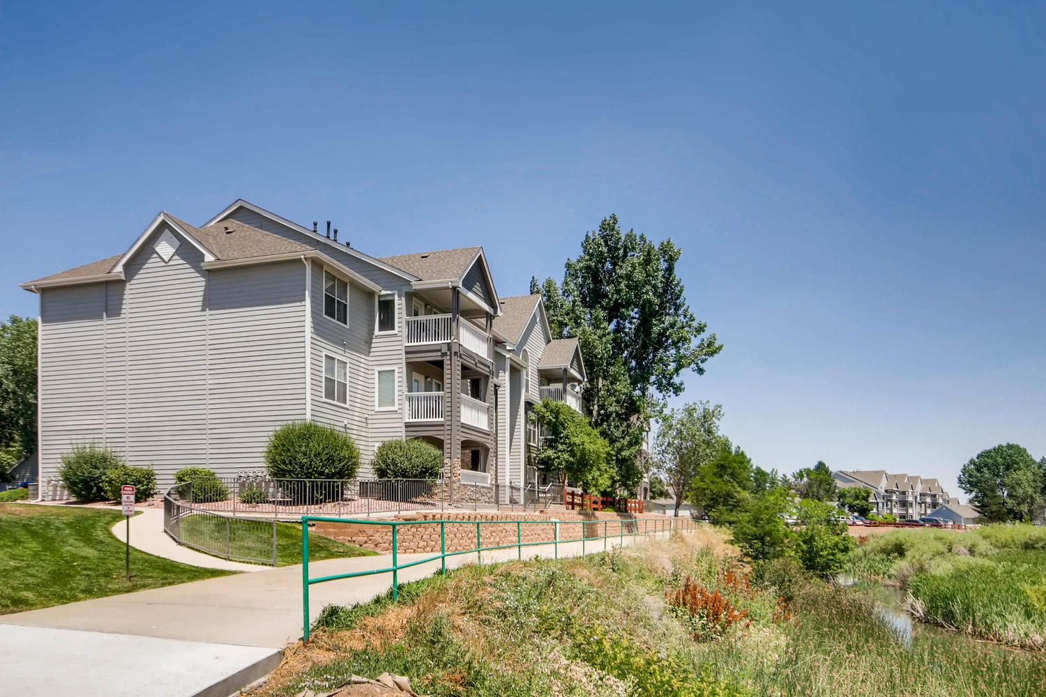 A bike path nearby Eagles Landing at Church Ranch Apartments