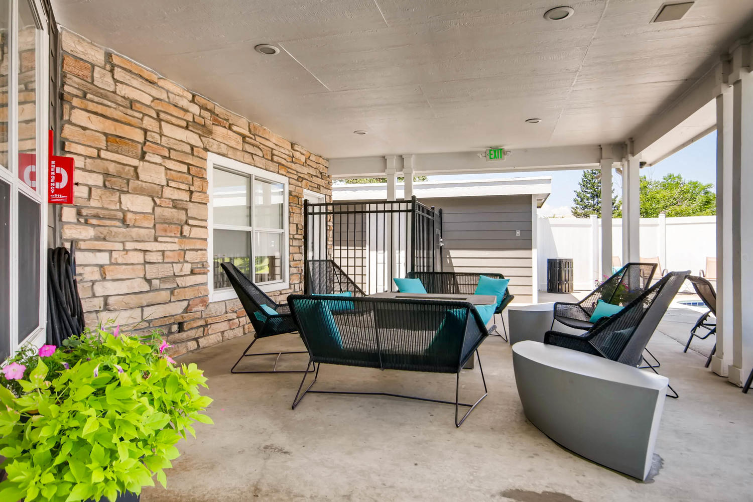 The Year Round Firepit at Eagles Landing at Church Ranch Apartments