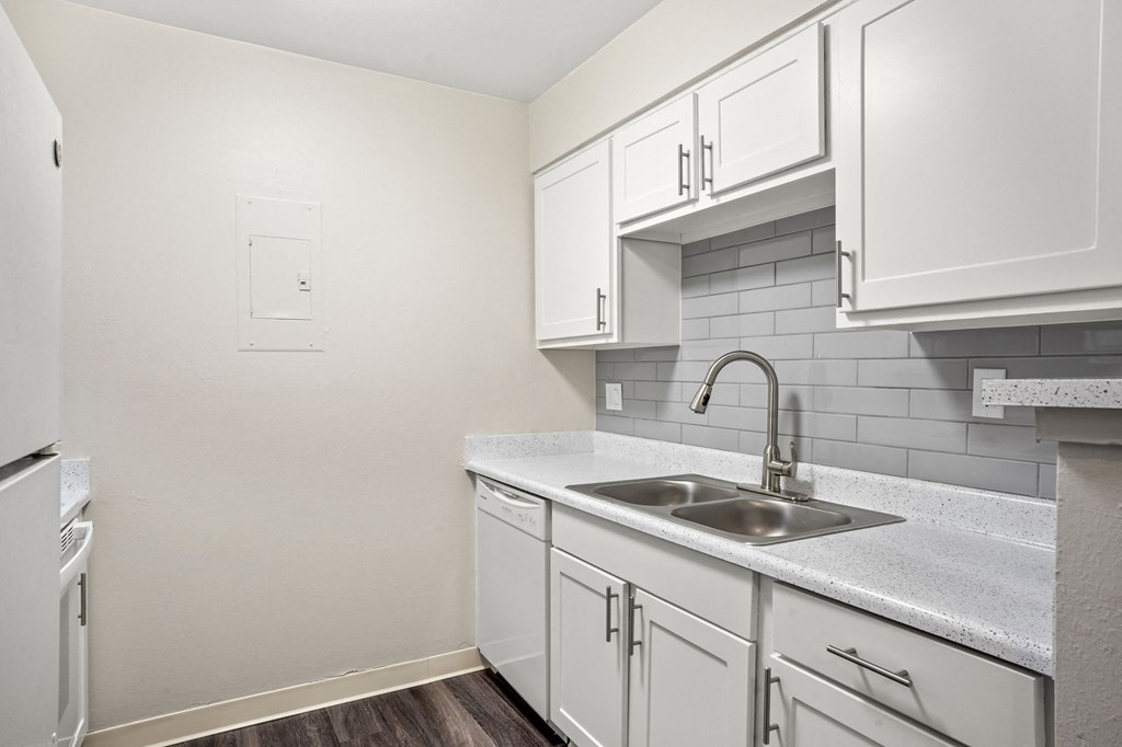 A renovated kitchen at Hilltop View Apartments