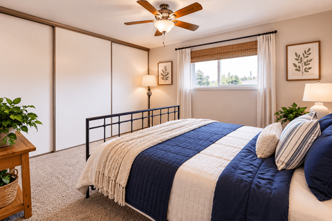 A Standard Bedroom at Greentree Village Apartments