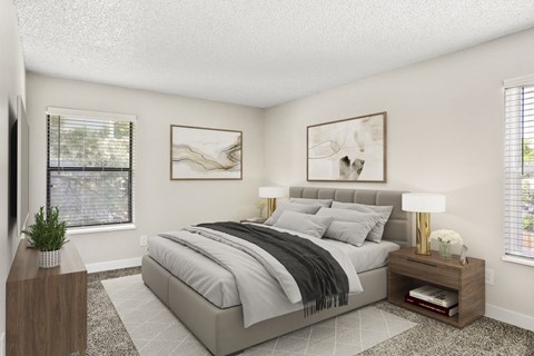 A Bedroom at Hilltop View Apartments