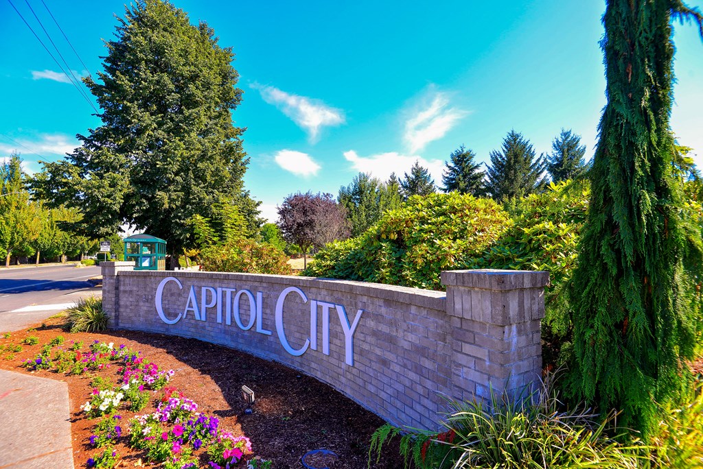 The Monument Sign at Capitol City in Lacey, WA