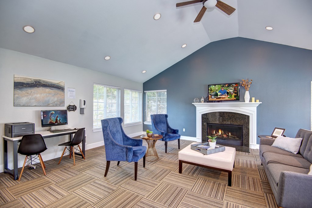 The interior of our Clubhouse at Capitol City in Lacey, WA