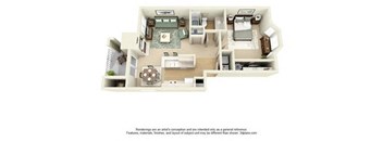 Capitol City 1 Bedroom Floorplan