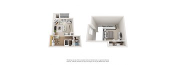 The Cedar Studio Floorplan | A Studio Apartment with 1 bathroom at Hilltop View Apartments