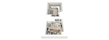 The Juniper Apartment Floorplan | A 1 bedroom, 1 bathroom apartment at Hilltop View Apartments