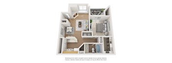 The Scenic Floorplan | A 1 bedroom, 1 bathroom apartment at The Buttes Apartment Homes