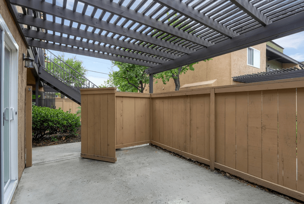A Patio in all Downstairs Apartments at Midway Gardens Apartments