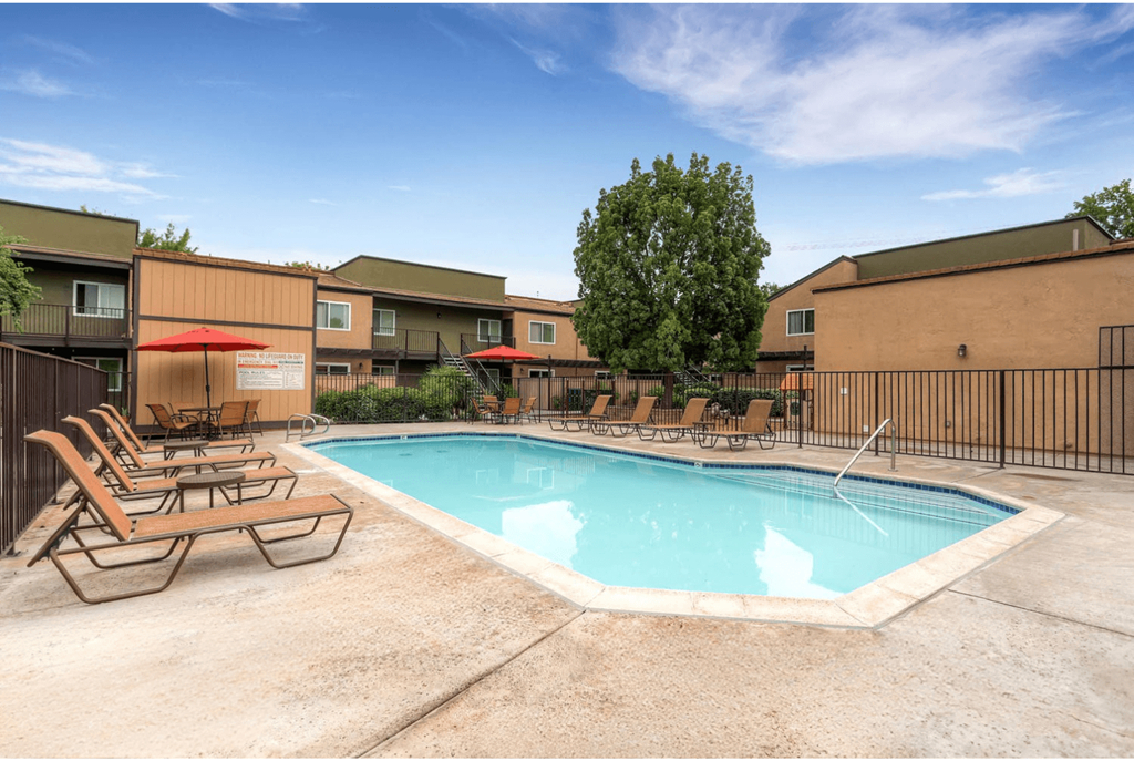 The Community Outdoor Pool at Midway Gardens Apartments