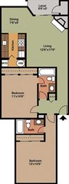 Large 2 Bedroom 2 Bath