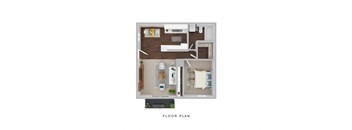 a 1 bedroom floor plan