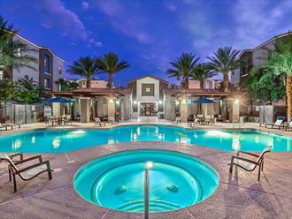 Apartments for Rent in Spring Valley NV - The Michael B - Hot Tub and Pool Facing Community Clubhouse