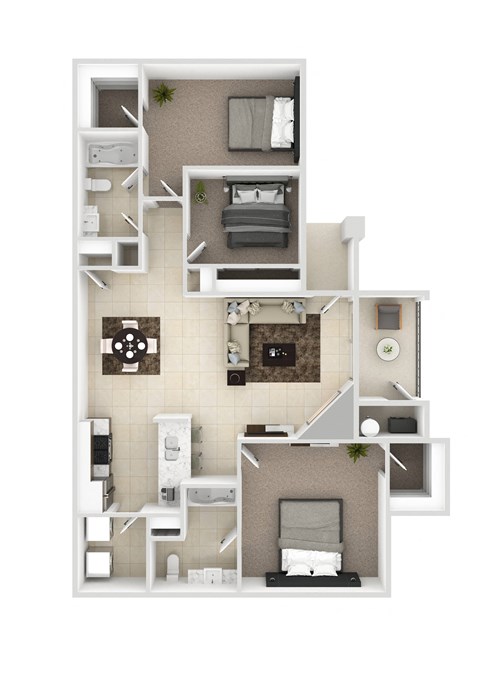 a floor plan of a house with a bedroom and a kitchen