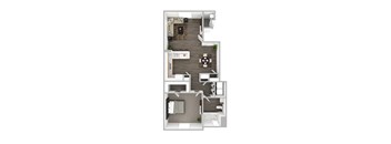bedroom floor plan an in 3d