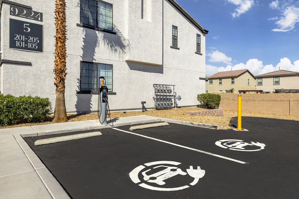Experience eco-friendly living at The Michael B! Our complex comes equipped with electric chargers for your convenience, making it easy to power up your electric vehicle hassle-free at The Michael B.