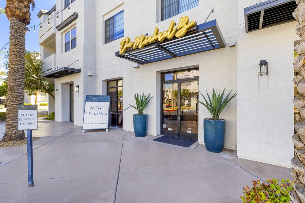 This inviting entrance creates a warm, professional atmosphere, setting the tone for the exceptional service and stylish living that await inside.