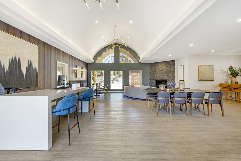 Our apartment homes feature a swimming pool