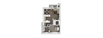 a floor plan of a 1 bedroom apartment
