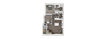 a floor plan of a 1 bedroom apartment