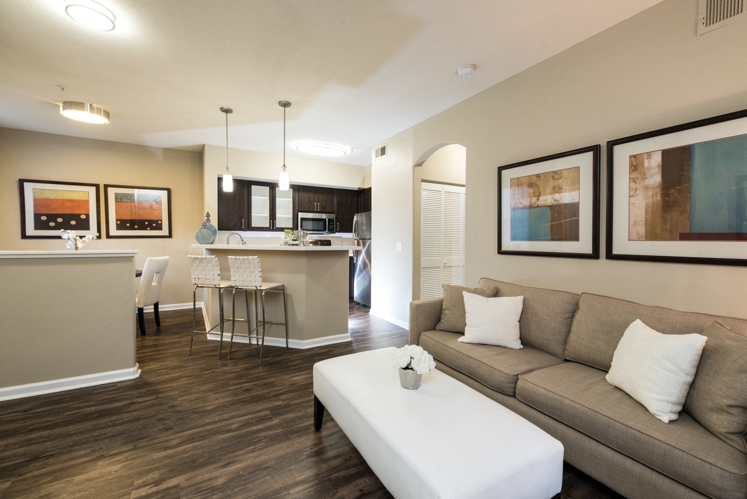 Living rooms at Renaissance Apartment Homes