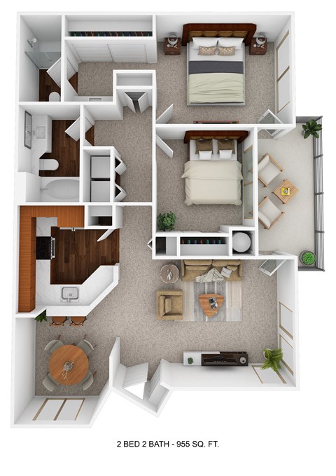 2-bed-2-bath-955-sq-ft at Renaissance Apartment Homes, California