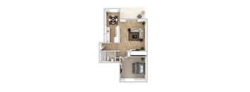 One Bedroom Floorplan at Sedona Apartment Homes