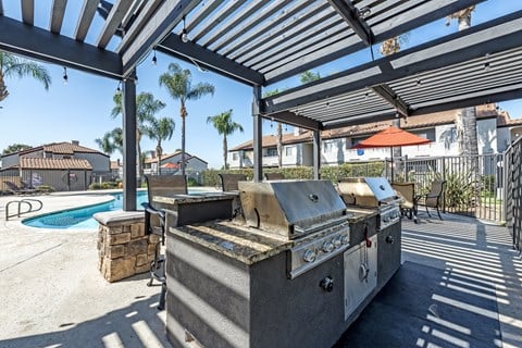 Poolside Grilling Stations at Sedona Apartment Homes, Moreno Valley, California, 92553